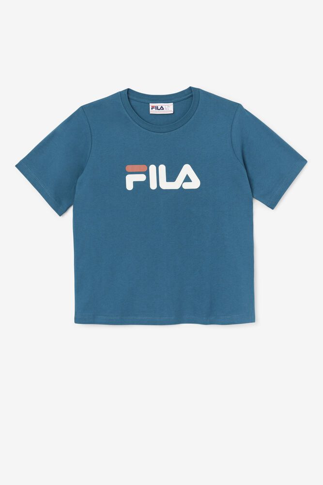 Fila Thea Blue T-Shirt Womens - NZ 94730-LIXM